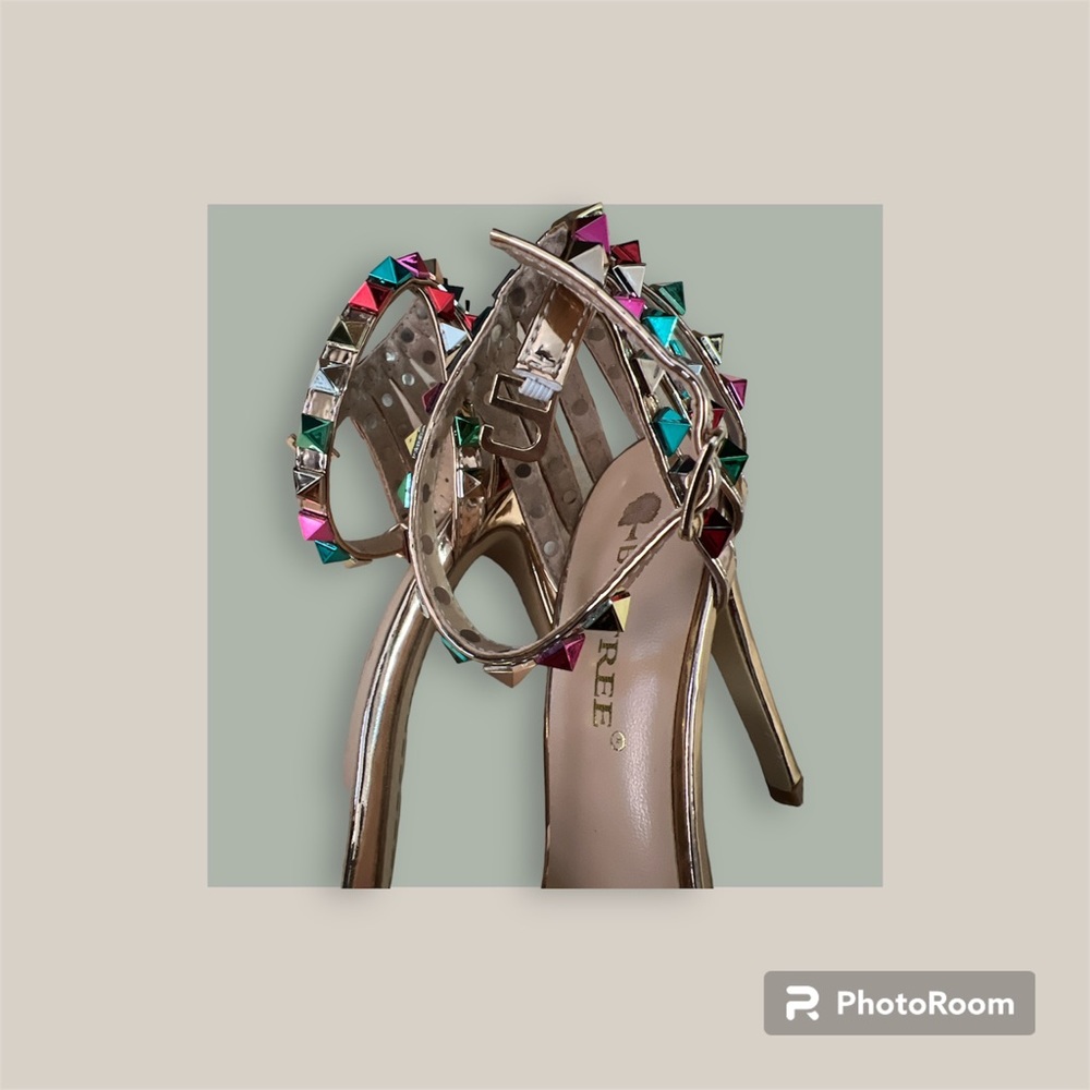 Multicolored studded heels - Picture 4 of 6